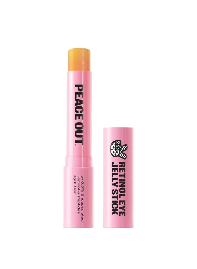 PEACE OUT Retinol Eye Jelly Stick, Under Eye Treatment for Hydration, Fine Lines & Wrinkles, with Encapsulated Retinol, Peptides & Squalane for Smoother Looking Under Eyes, 0.14 oz - Image 1